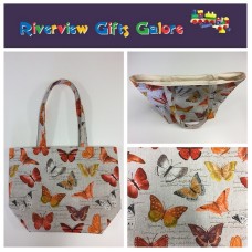 Large Tote Bag - Orange Butterfly Large Tote Bag - Orange Butterfly
